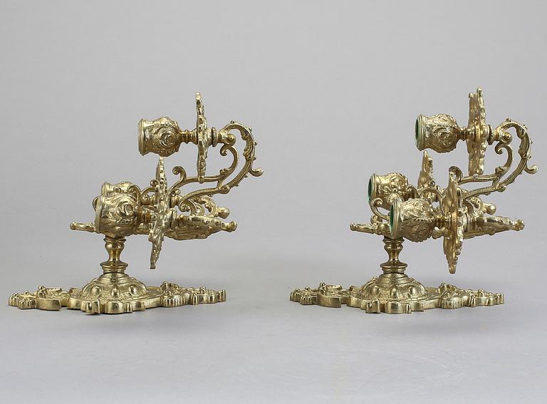 VÄGGAPPLIQUER, oscarianskia, 1800-talets slut.