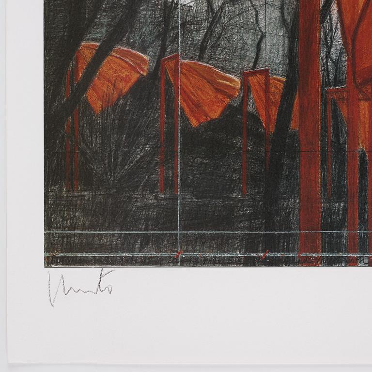 Christo & Jeanne-Claude,  Offset in colours, signed Christo in pencil.