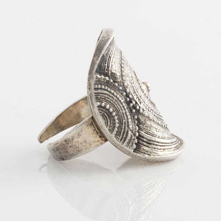 Jorma Laine, ring, silver, "Chic" ,