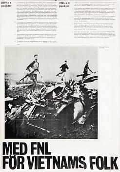 Six posters with political messages, mostly Sweden, 60s and 70 s.