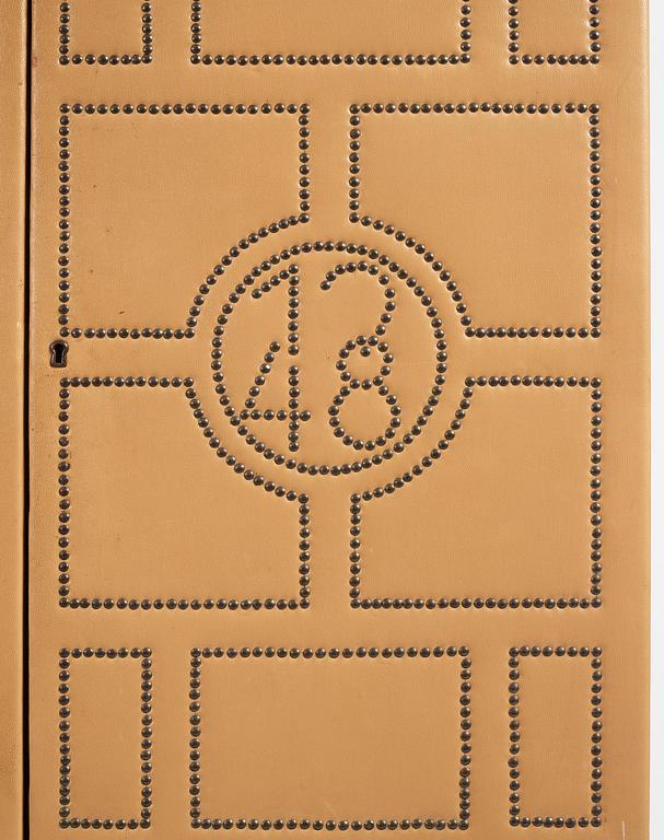 Otto Schulz, a Swedish Modern oak and faux leather bar cabinet, Boet, Gothenburg, 1948.