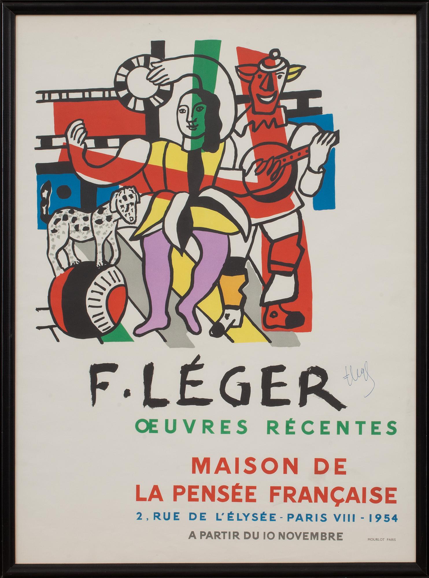 FERNAND LÉGER, efter, affisch, signerad.