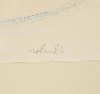 Roland Svensson, färglitografi, signerad och numrerad 10/75.