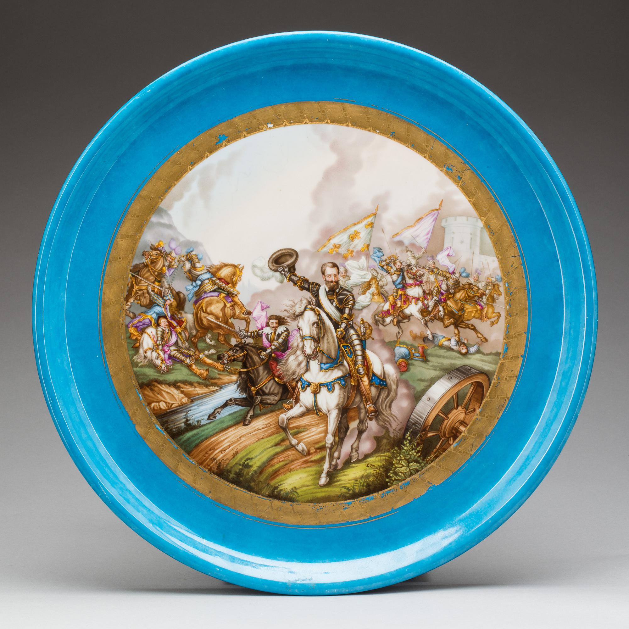 PRAKTFAT, porslin, Sevres-liknande märke, 1900-talets början.
