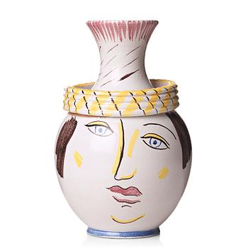 35. Wilhelm Kåge, a faience vase, Gustavsberg studio, Sweden 1940's.