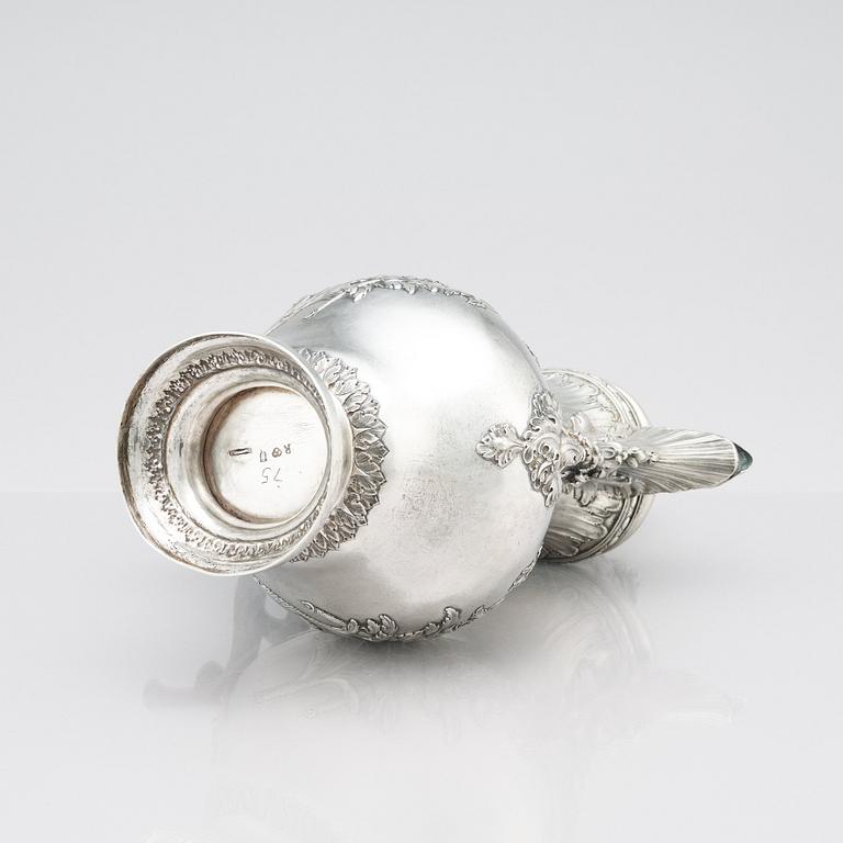 A Swedish 18th Century Rococo silver coffee-pot, marks of Petter Eneroth, Stockholm 1775.