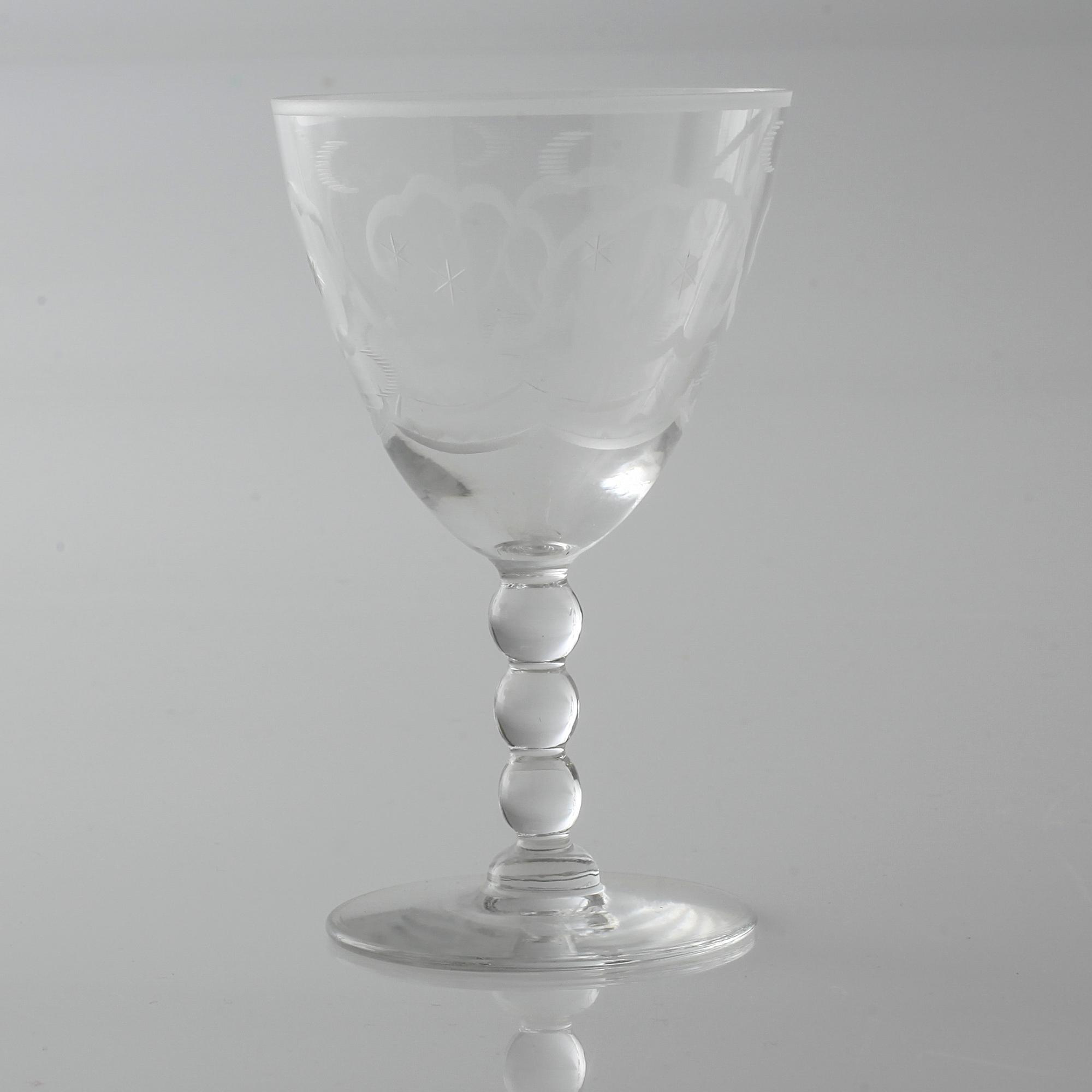 a glass set of table ware of 25 pcs by Johansfors, 20th century.