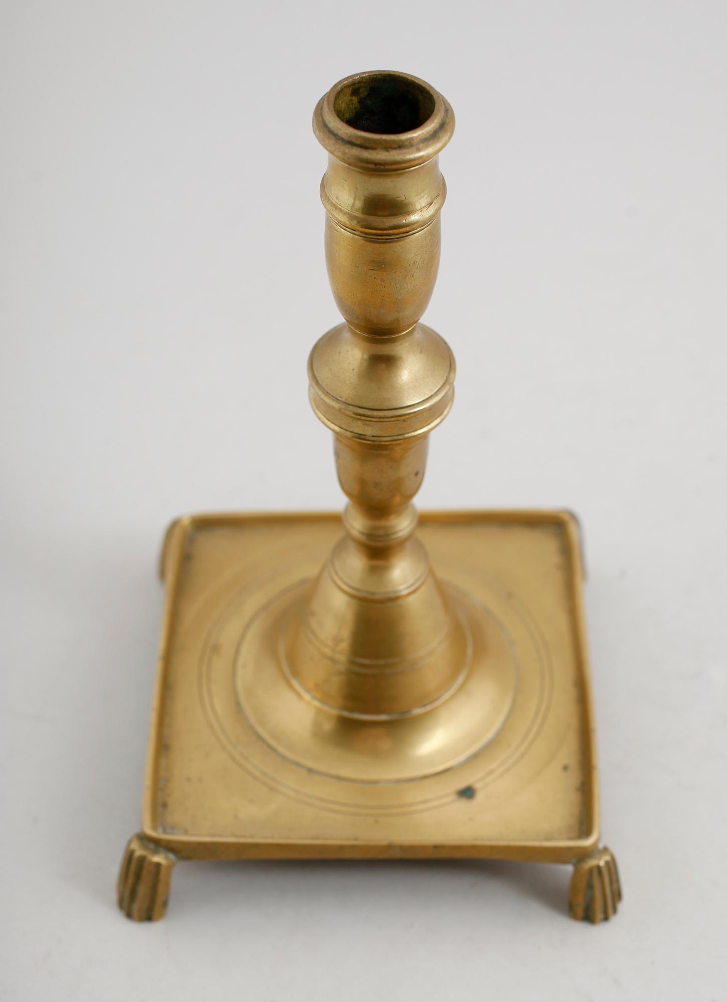 LJUSSTAKE, mässing, 1600-tal.