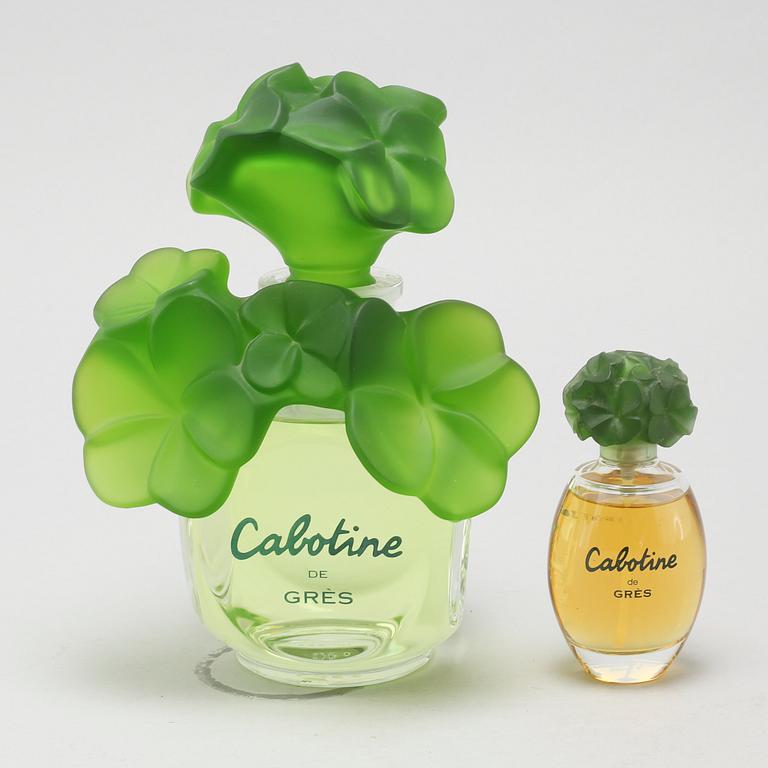 CABOTINE, factices, two perfumebottles.