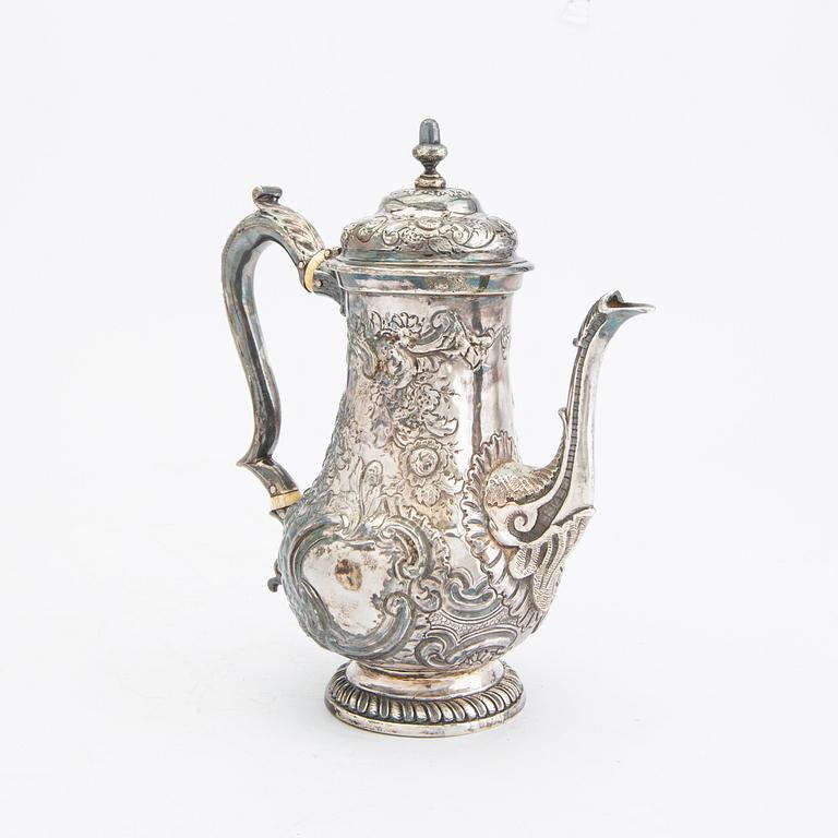 Kaffekanna silver London 1750.