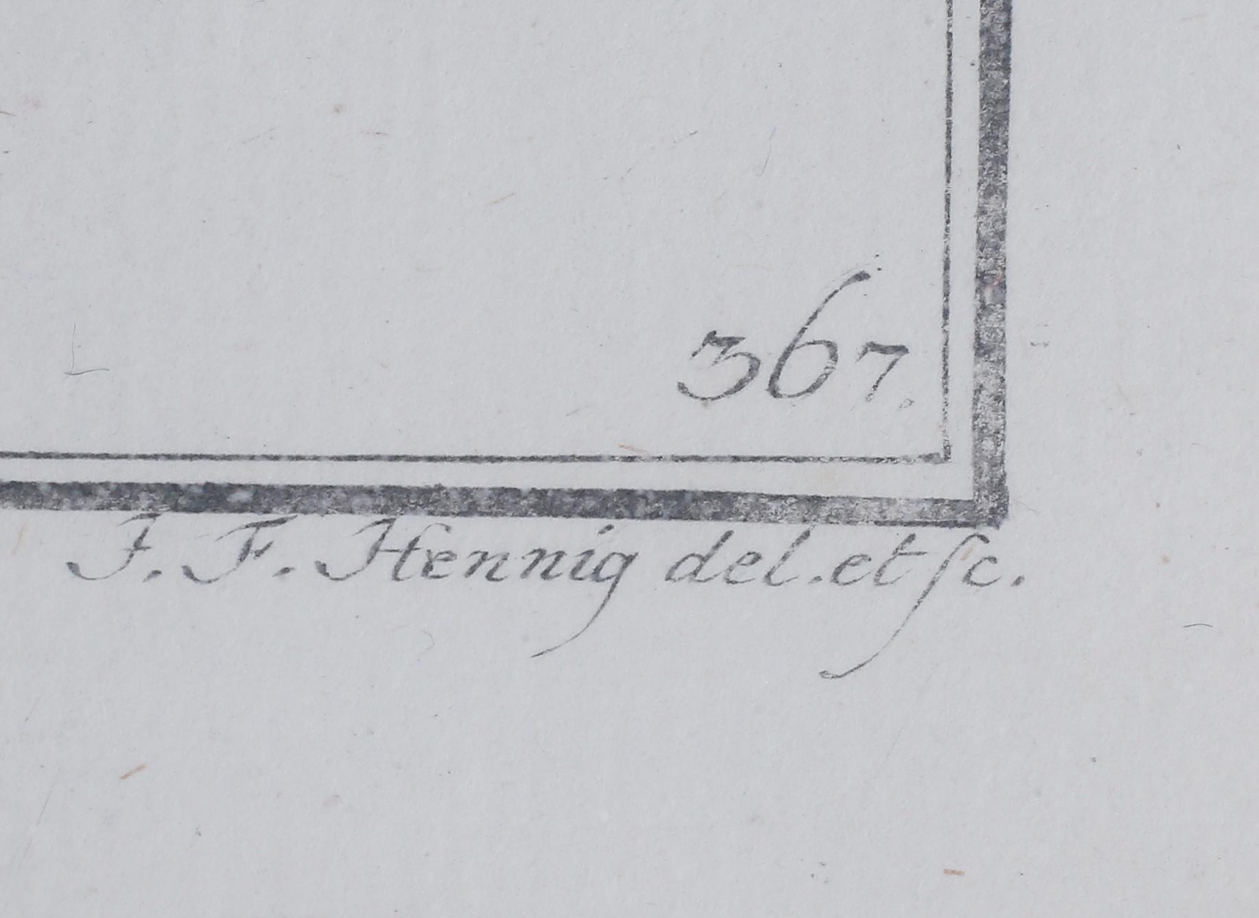 KOPPARSTICK, 2 st, kolorerade, 1800-tal.