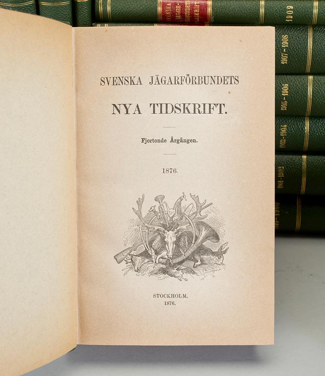 SVENSKA JÄGARFÖRBUNDETS TIDSKRIFT, årgång 1863 till 1911.