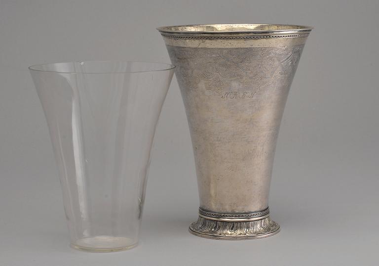 BÄGARE, silver Samuel Cavander Björneborg 1767. Vikt 533 g.