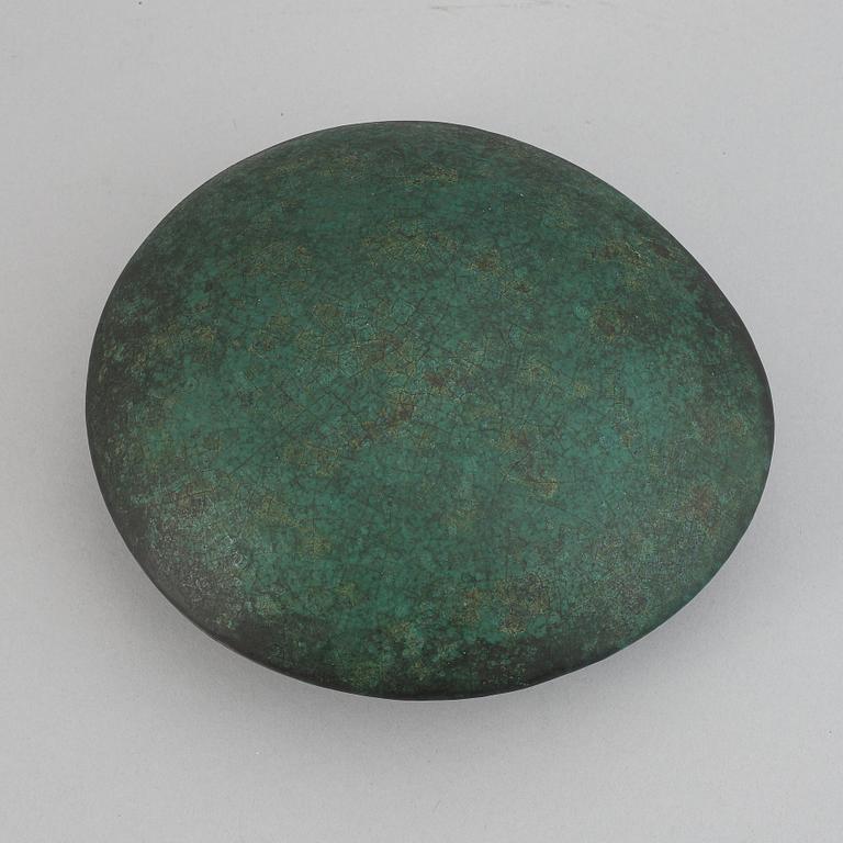 Hans Hedberg, a signed faience box, Biot, France.