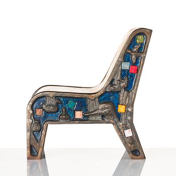 Ernst Billgren & Mats Theselius, a "Tronen" chair/sculpture, ed. 41/100, Källemo, Värnamo post 1991.