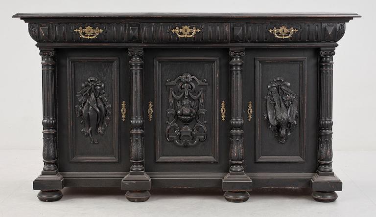 SKÄNK / SIDEBOARD, nyrenässans, 1800-talets slut.