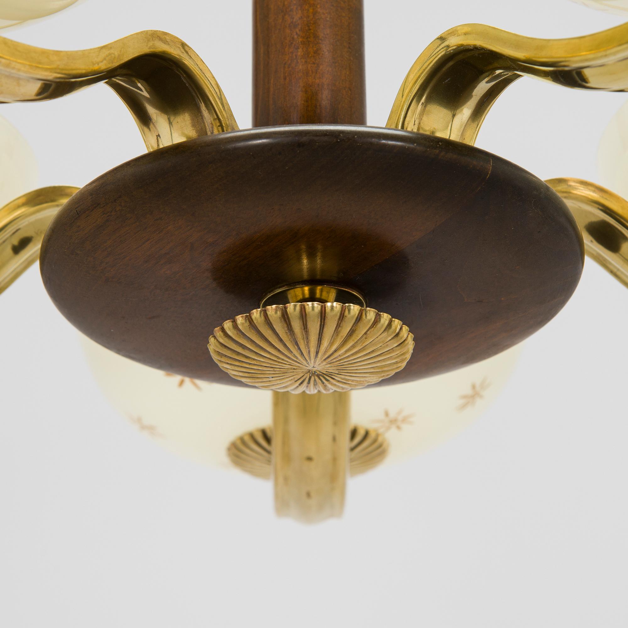 Paavo Tynell, taklampa modell 1260/5 Taito, 1930-tal.