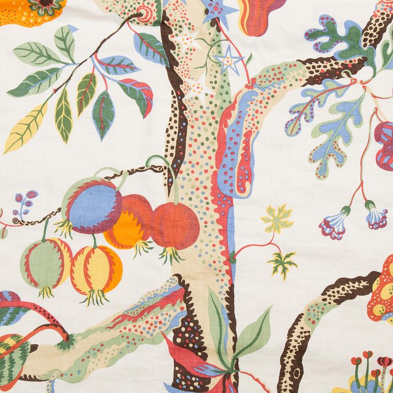 JOSEF FRANK, a 'Vegetable Tree' linen bed spread from Svenskt tenn.