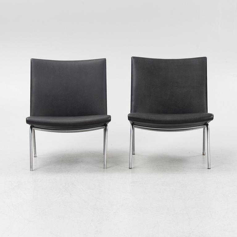 Hans J Wegner, a pair of 'Kastrup Airport Lounge Chair', Denmark.