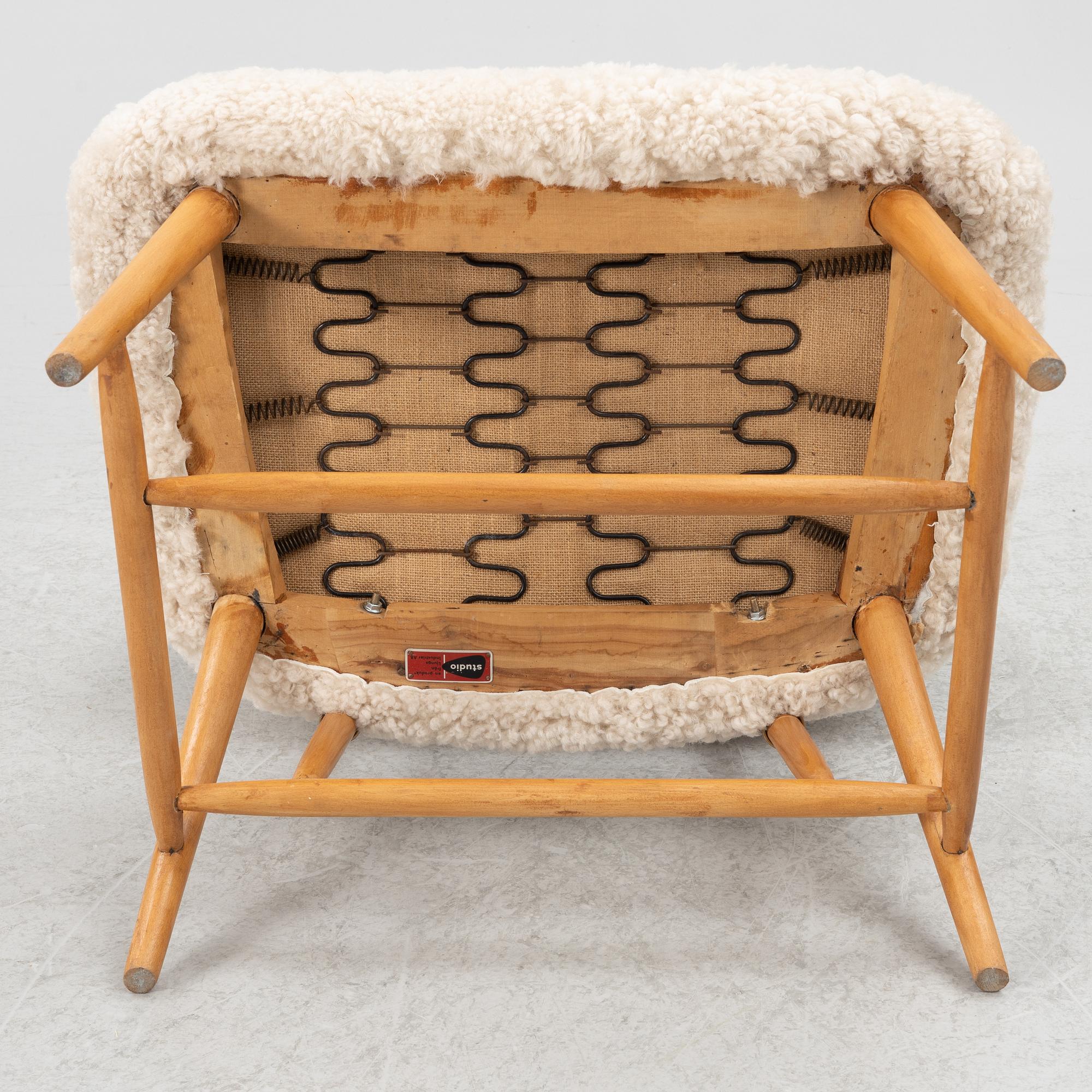 Alf Svensson, fåtöljer, ett par, "TeVe", Bra Bohag, Studio Ljungs Industrier AB, Malmö, 1950-tal.