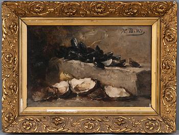 Hubert Bellis, STILLEBEN MED MUSSLOR.