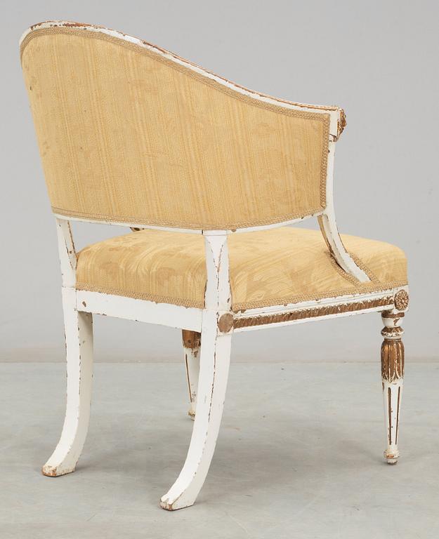 A late Gustavian circa 1800 armchair.