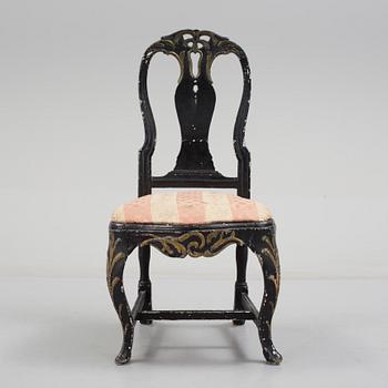 A ROCOCO CHAIR, Stockholm, second half of the 18th century.