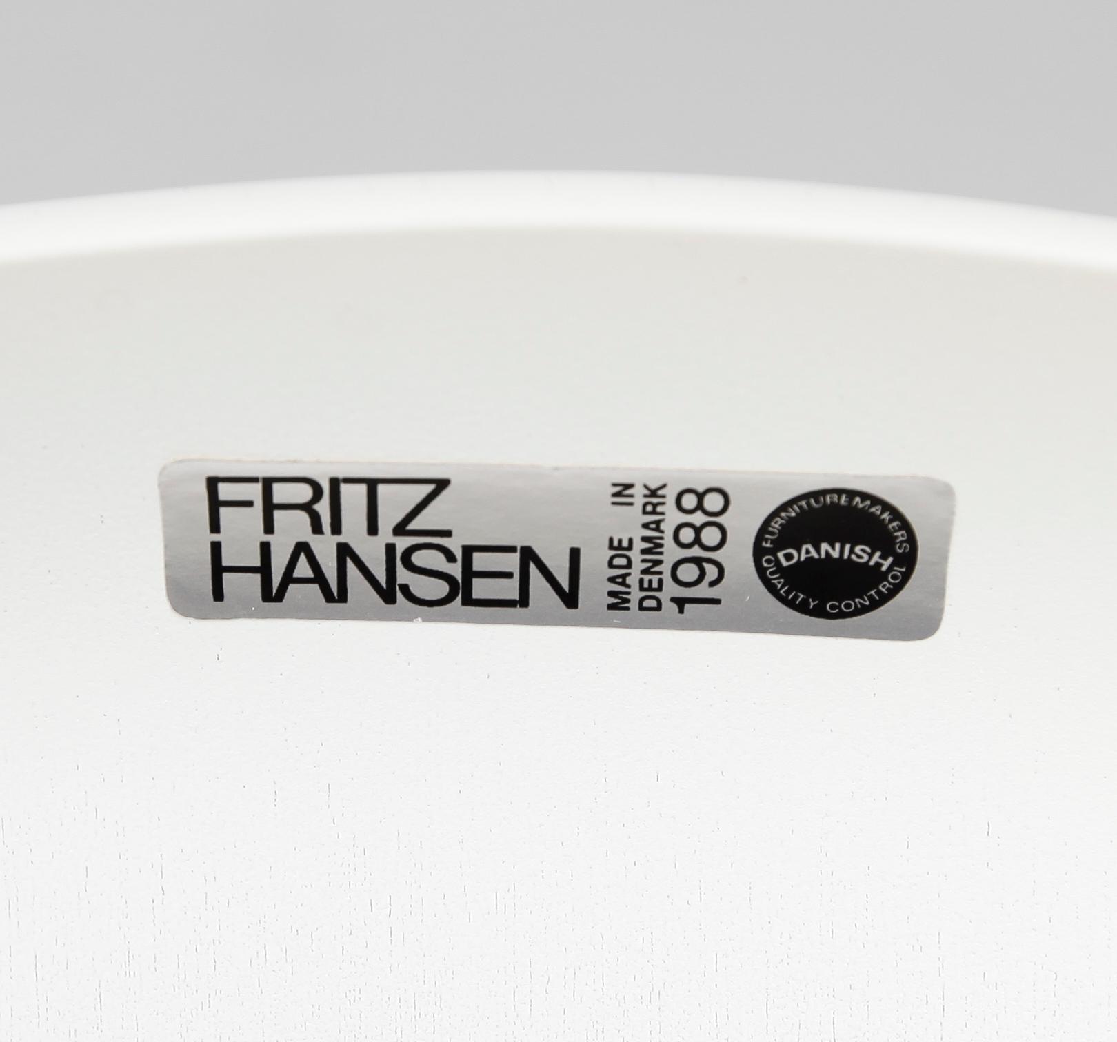 STOLAR, 6 st, "Sjuan", Arne Jacobsen, Fritz Hansen, 1980-tal.
