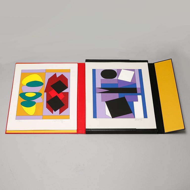 7 serigraphs in a folder, "ION", Falaize, 1989. numbered 167/200.