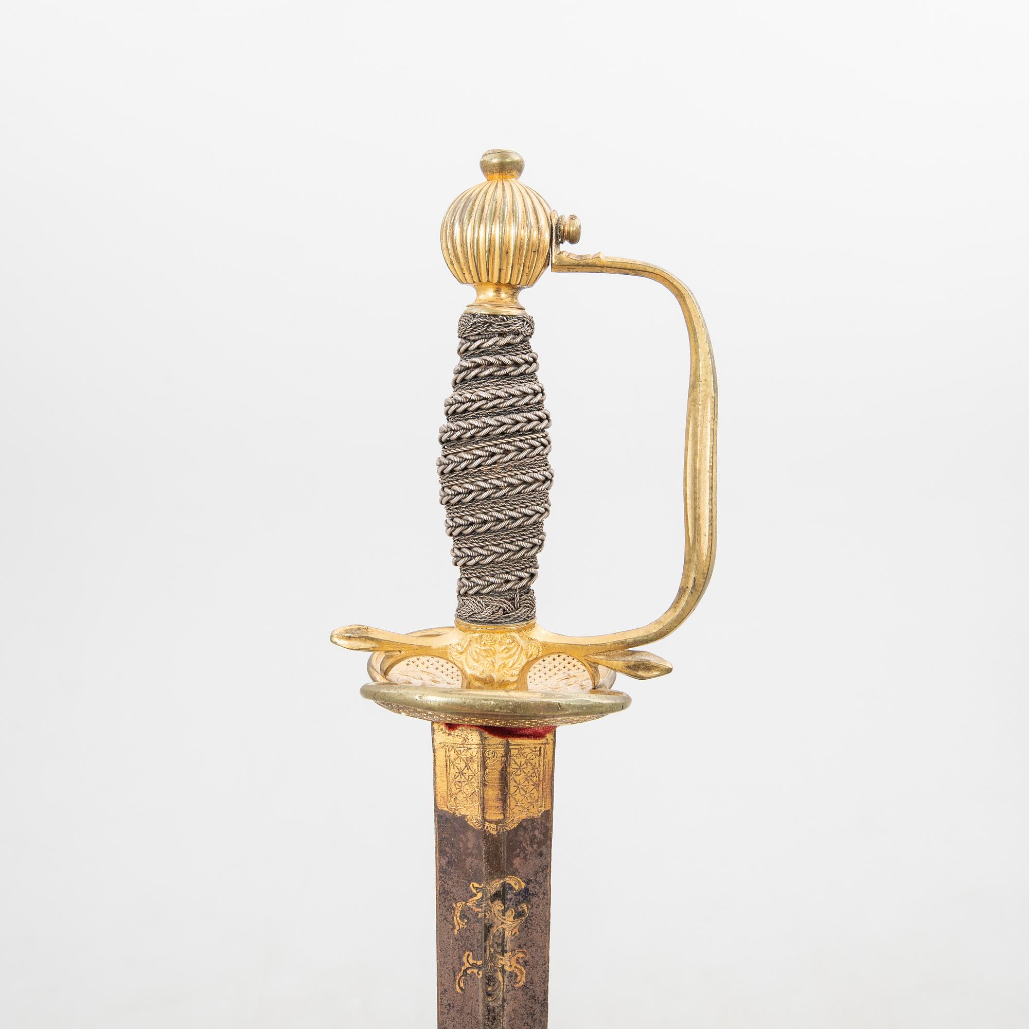 Värja för officer vid infanteriet, Sverige, gustaviansk.