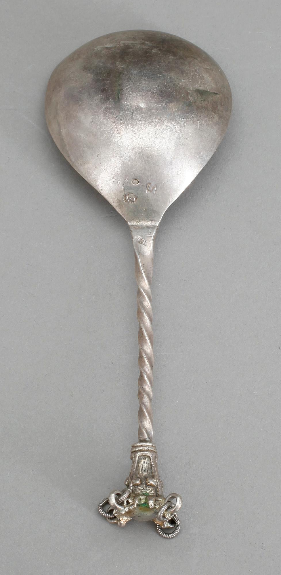SUPSKED, silver, Johan Grubb, verksam 1725-1756(58) i Hudiksvall. Vikt ca 43 gram.