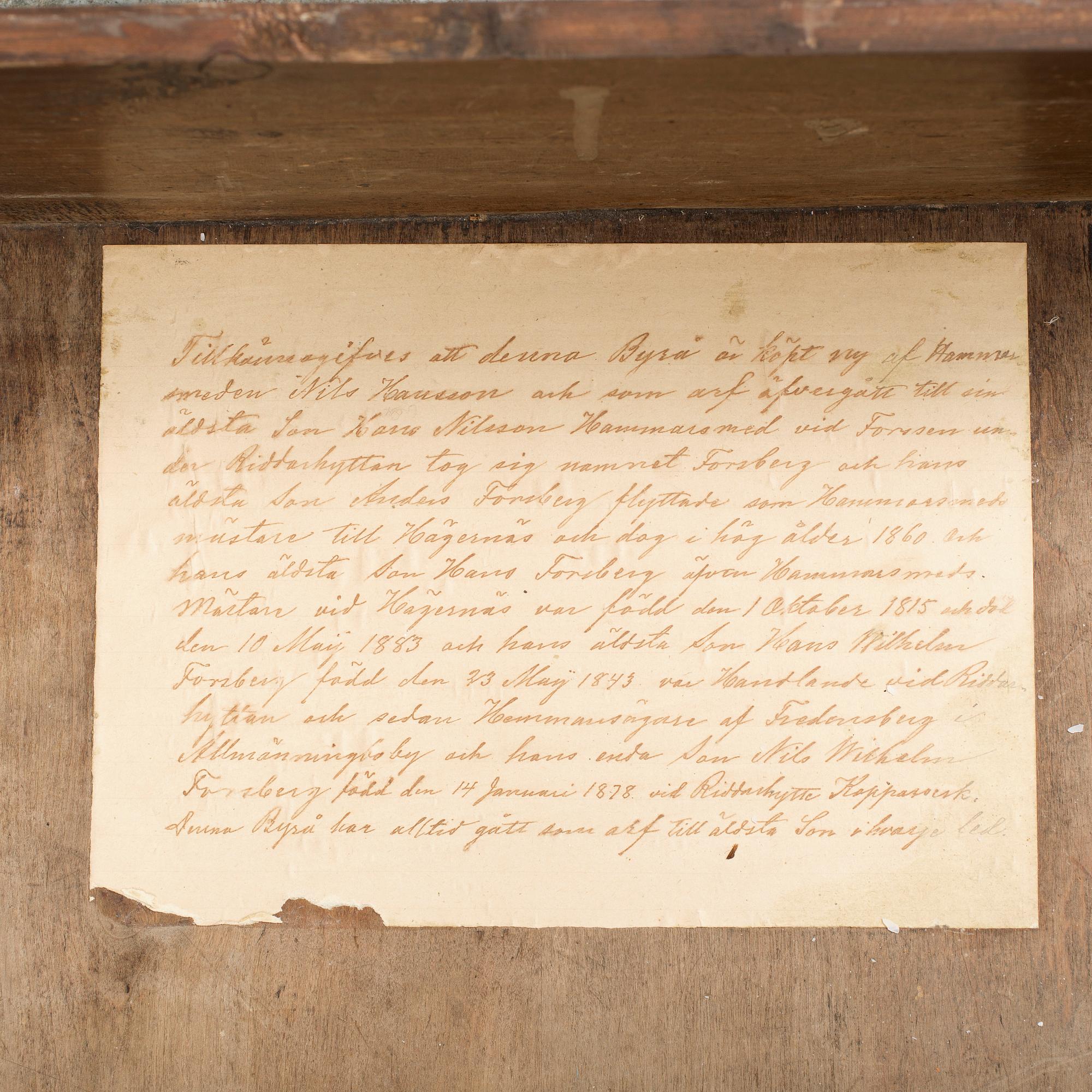 A 1700s rococo commode.