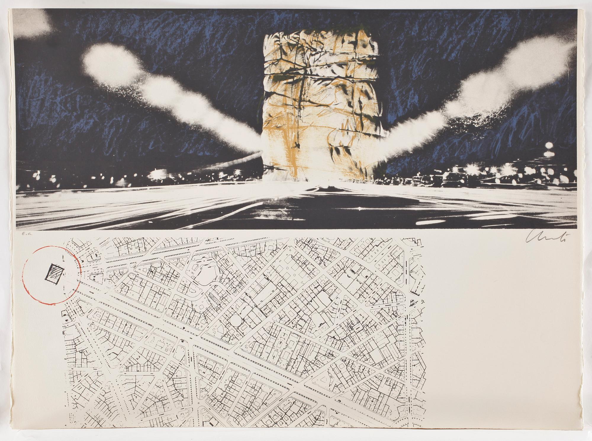 CHRISTO, färglitografi, 1970, signerad och numrerad e.a.