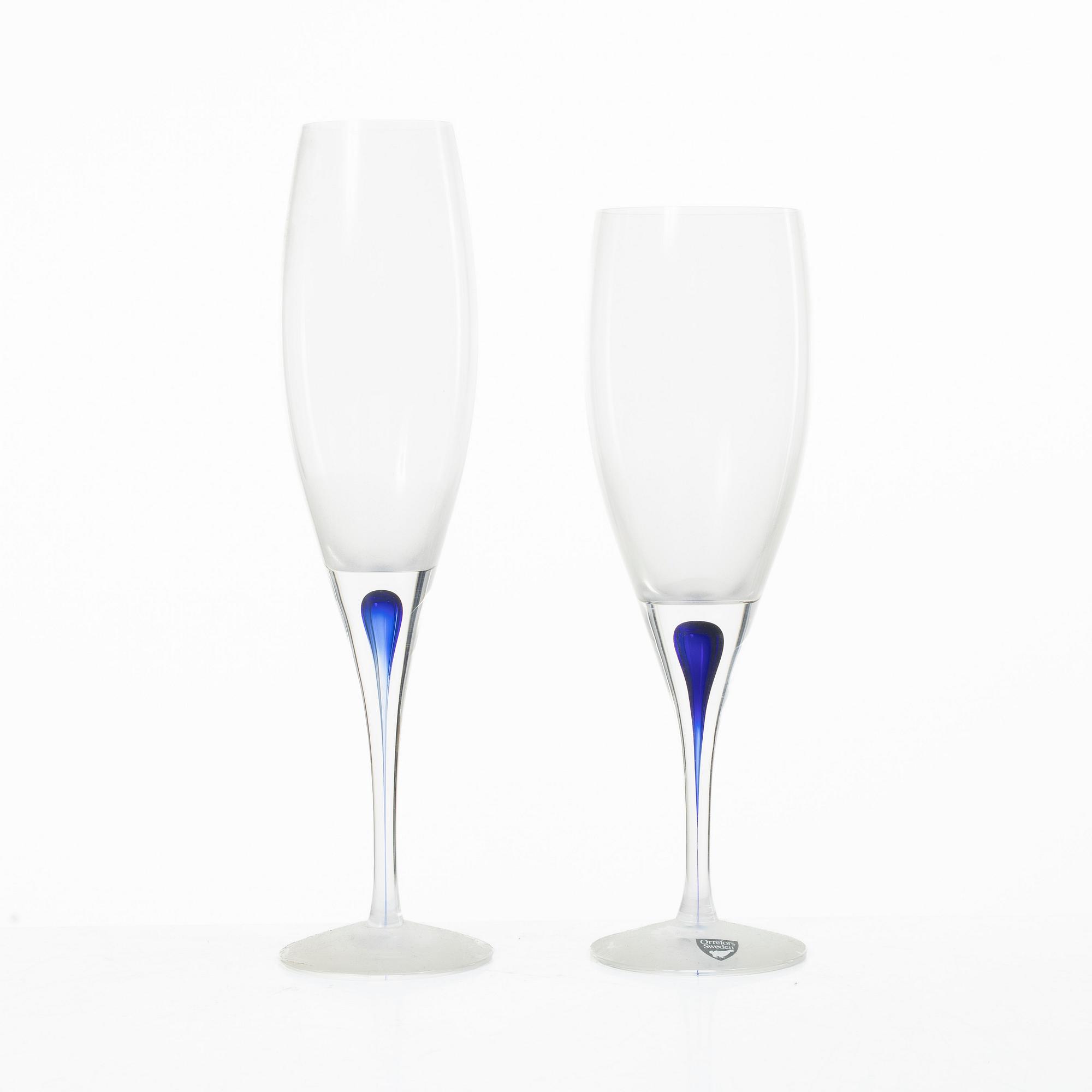 Erika Lagerbielke, A glassware set, 16 pieces, “Intermezzo”, Orrefors.