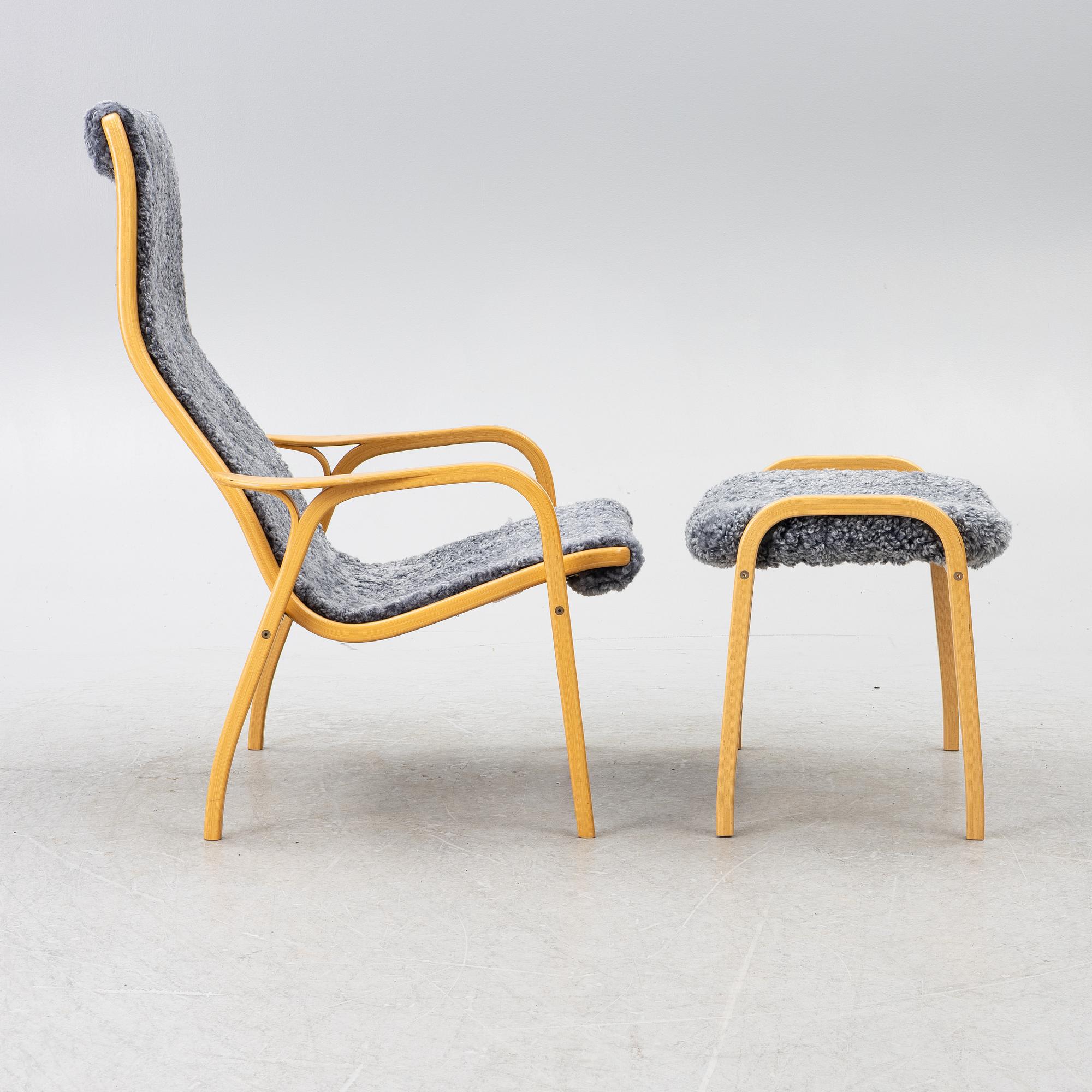 Yngve Ekström, armchair with footstool, 'Lamino', Swedese.