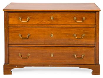 348. A GUSTAVIAN WRITTING CHEST OF DRAWERS BY JOHAN CHRISTIAN LINNING.