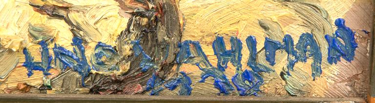 Uno Vallman, oil on canvas signed.