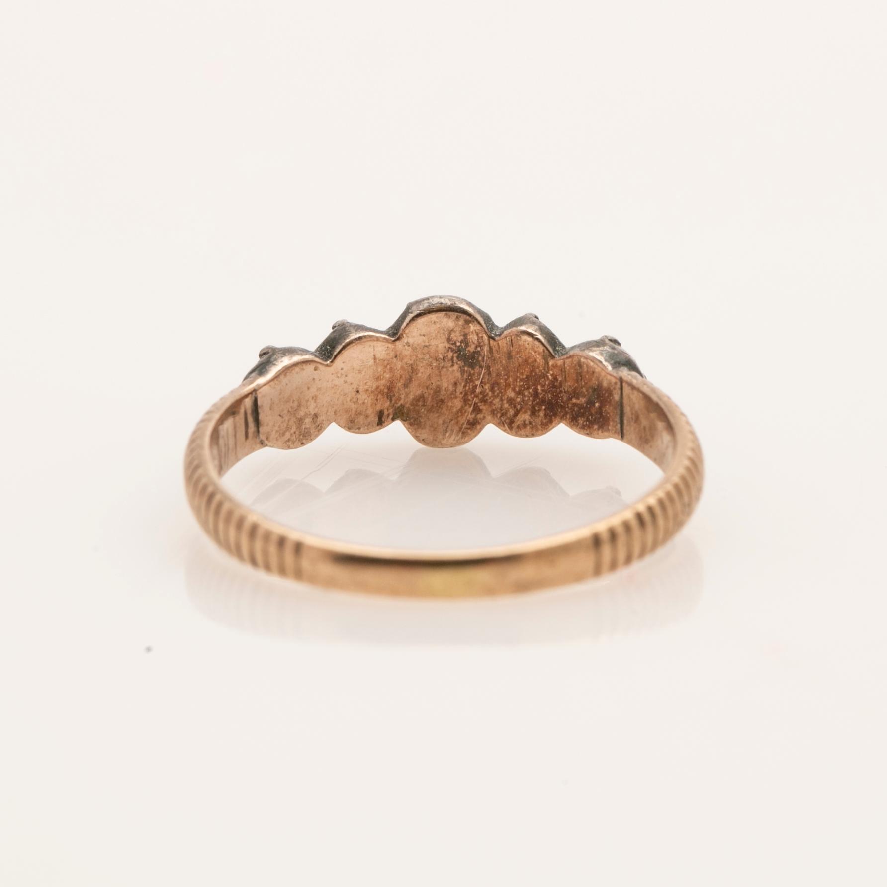 Ring, rose-cut diamonds.