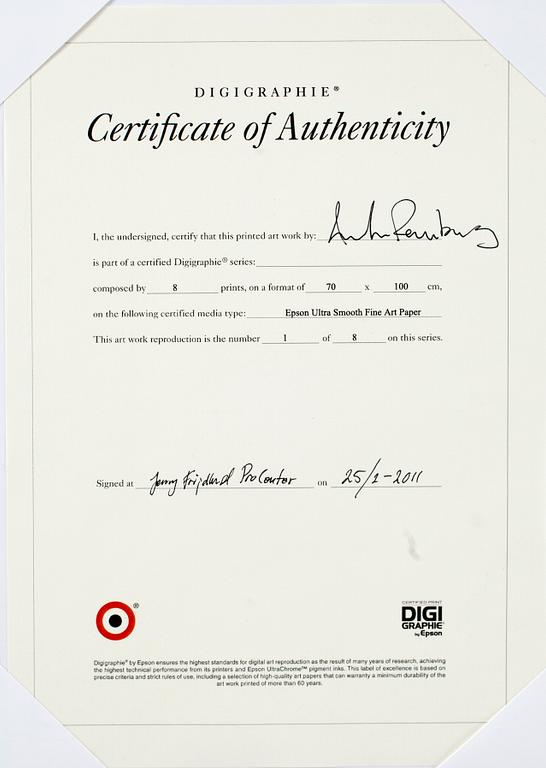 ANTON RENBORG, fotografi, sign, numr o dat 1/8, 2011.
