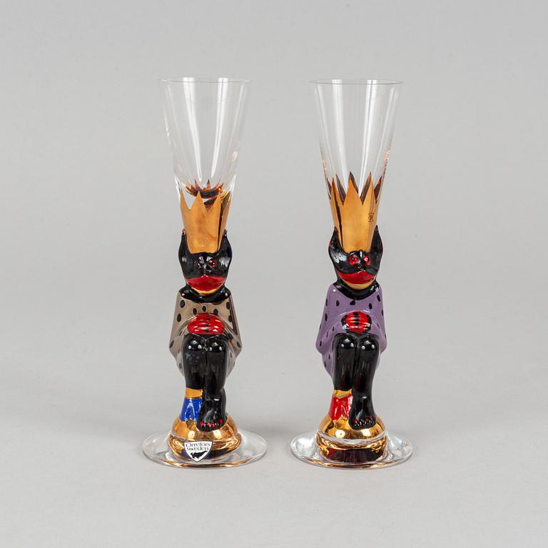 12 glasses from "Nobelservisen" by Gunnar Cyrén, Orrefors.