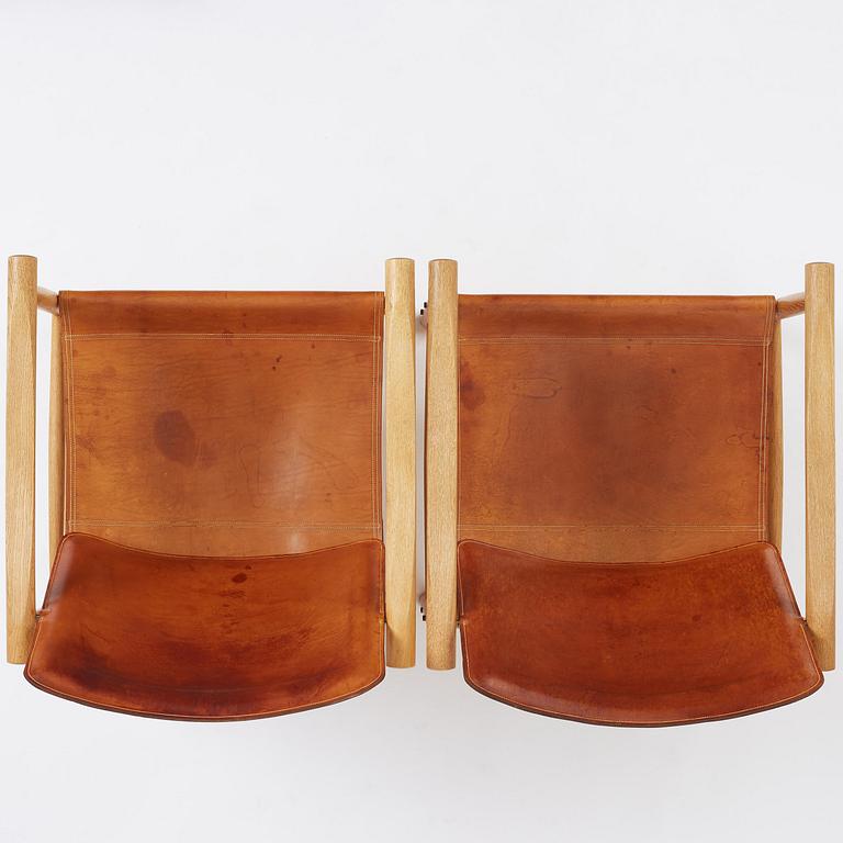 Kai Lyngfeldt-Larsen, a pair of safari chairs model "506", Søborg Møbelfabrik, Denmark, 1960s.
