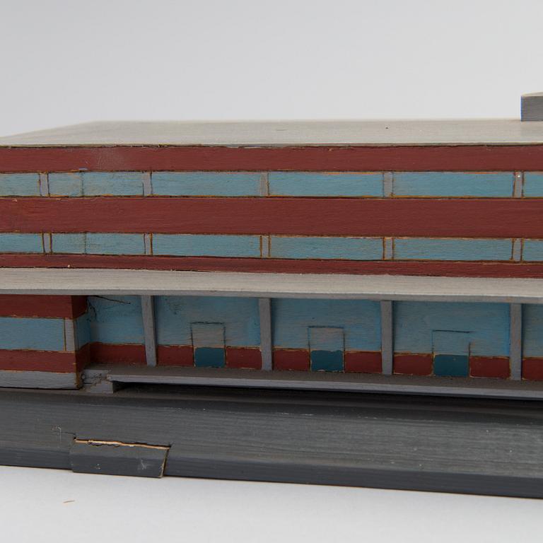 ERKKI HUTTUNEN, arkitekturmodell, Alkos fabriker i Rajamäki, Finland 1934.