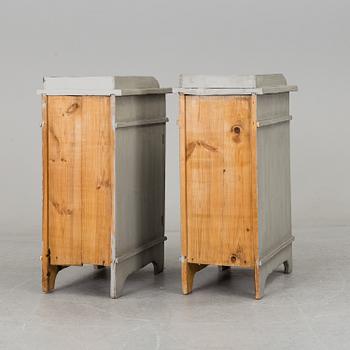 A pair of bedside tables, gustavian style, modern.