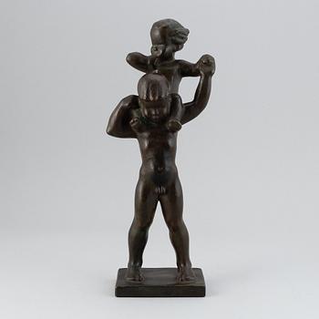 Jonas Fröding, sculpture. Signed. Bronze.