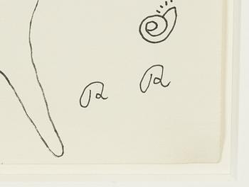 Roger Risberg, tusch på papper, signerad RR.