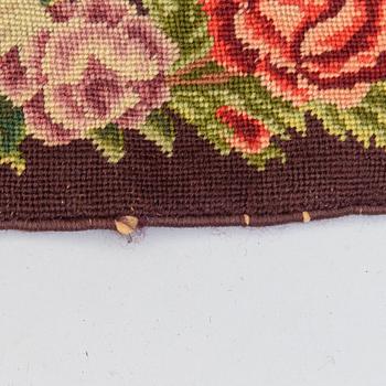 An embroided carpet, 1850-1900. Circa 195 x 130 cm.