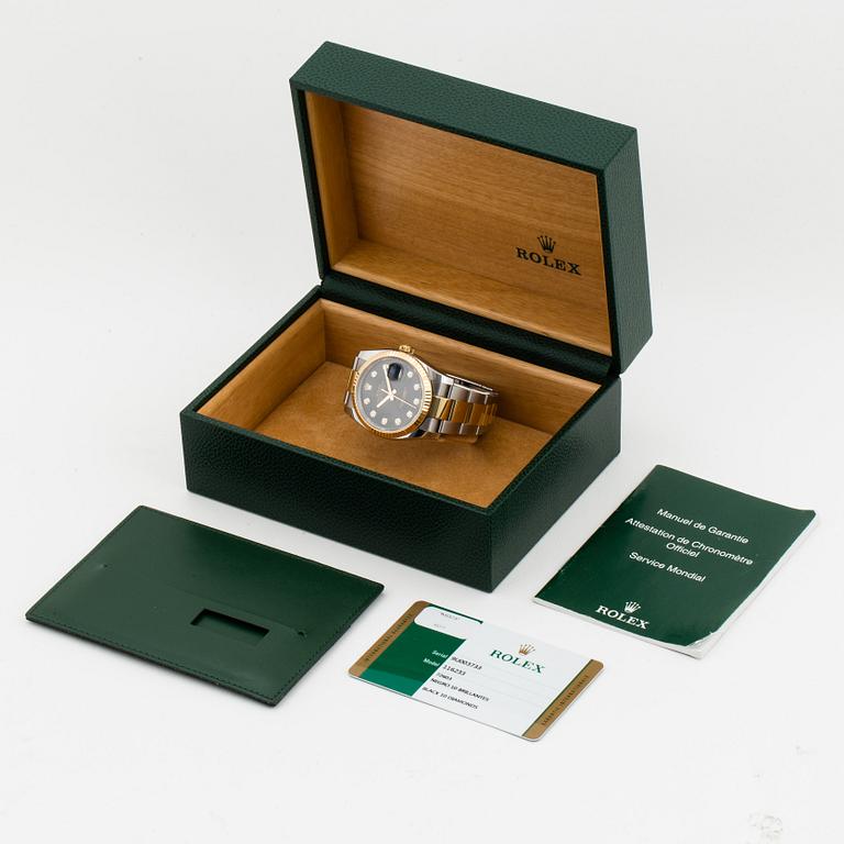 ROLEX, Oyster Perpetual, Datejust, Chronometer, wristwatch, 36 mm.