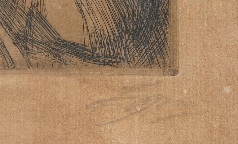 ANDERS ZORN, etsning, sign.