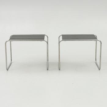 Coffee table and a pair of side tables, Thonet,.