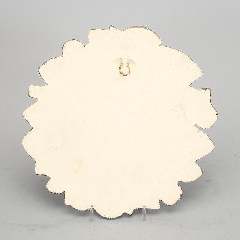 VÄGGPLATTA, stengods. Britt-Louise Sundell, Gustavsberg, 1960-tal.
